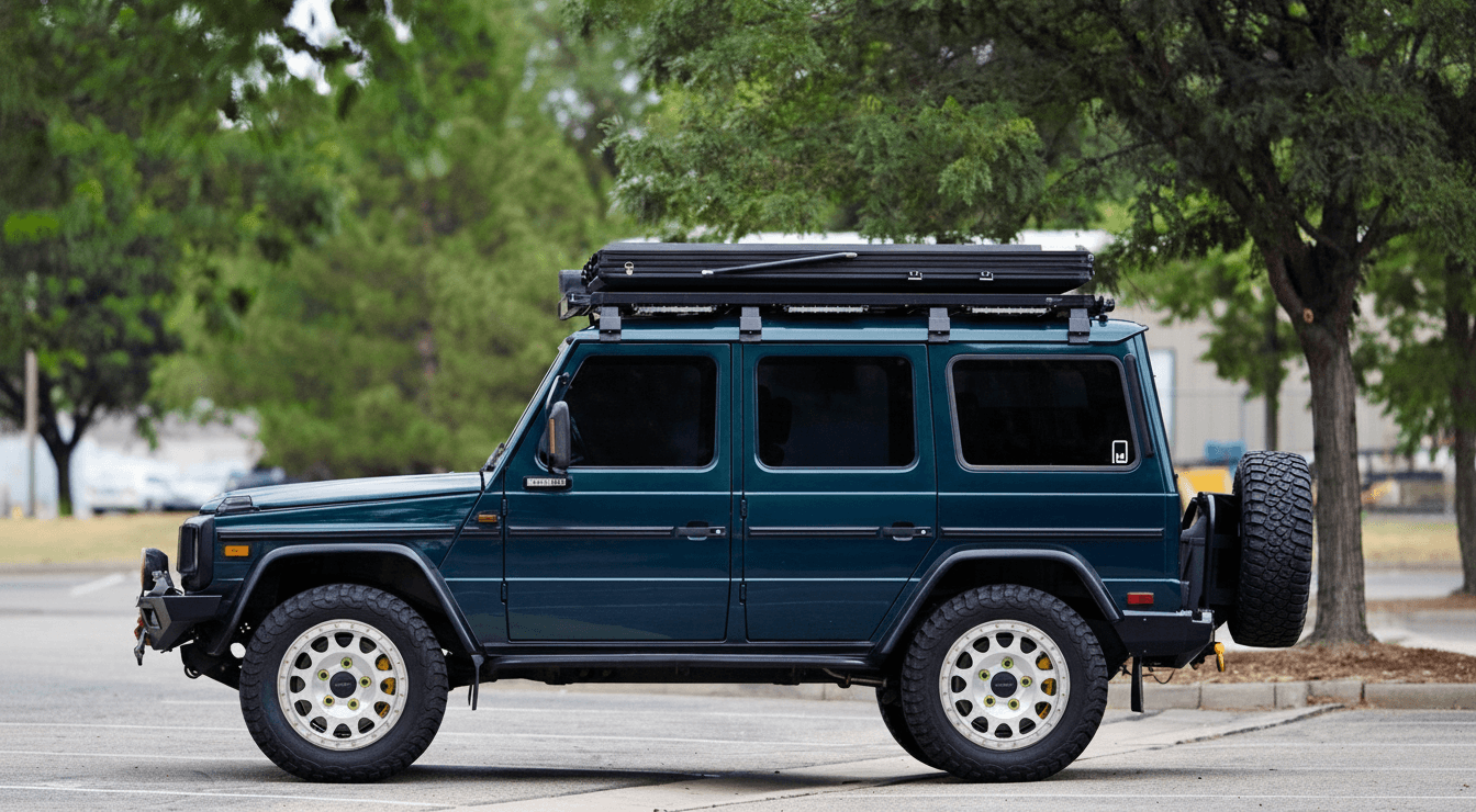 SUV with all-terrain wheels