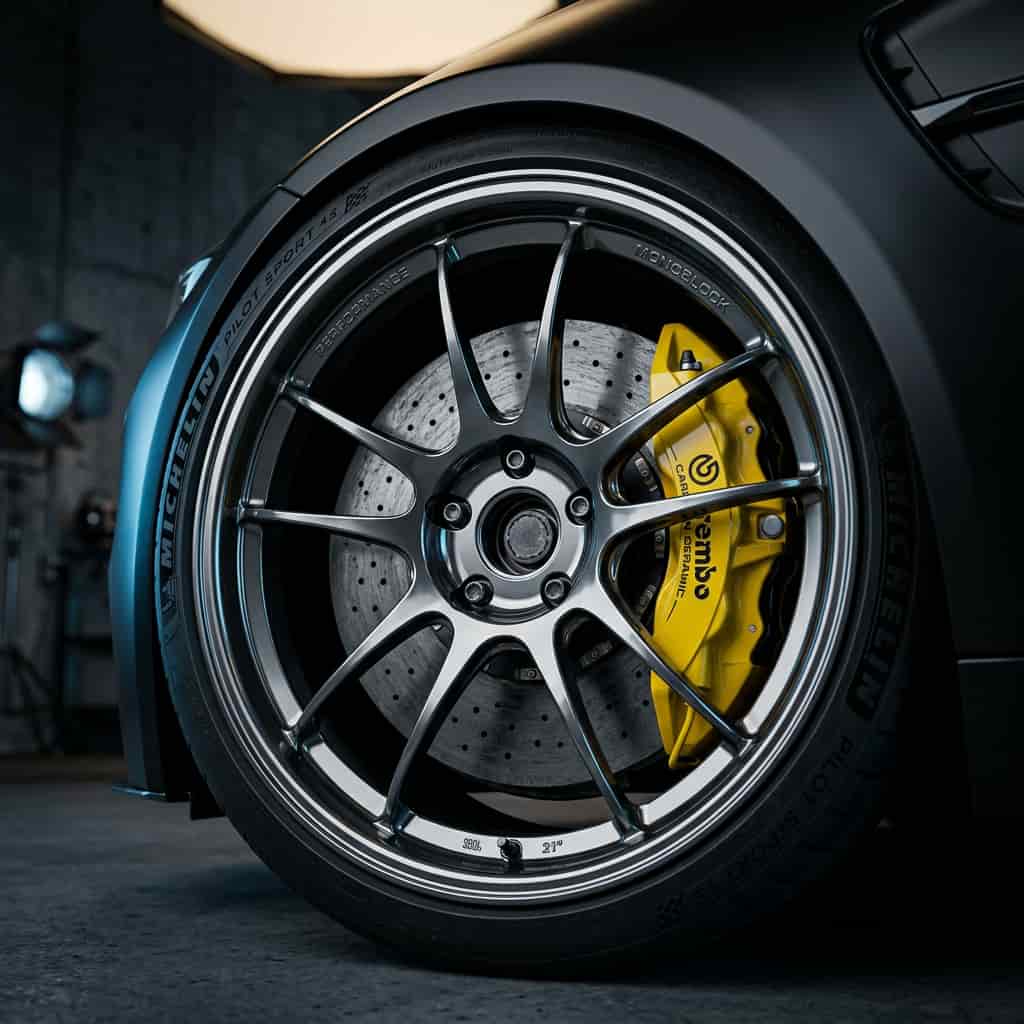 High detail custom rim fitment studio dark