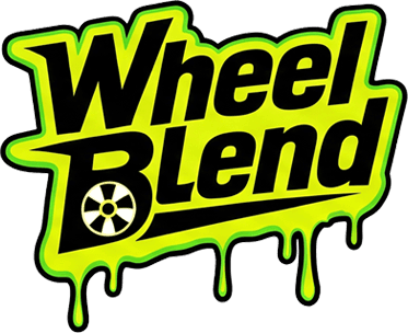 WheelBlend sticker-style logo artwork